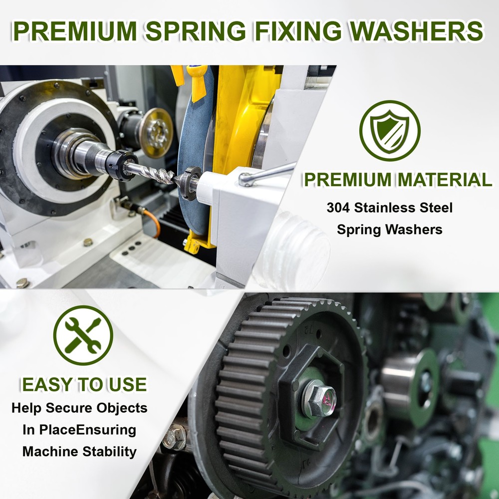 200 Pcs M3 Split Lock Washer Spring Lock Washer Spring Steel, Black