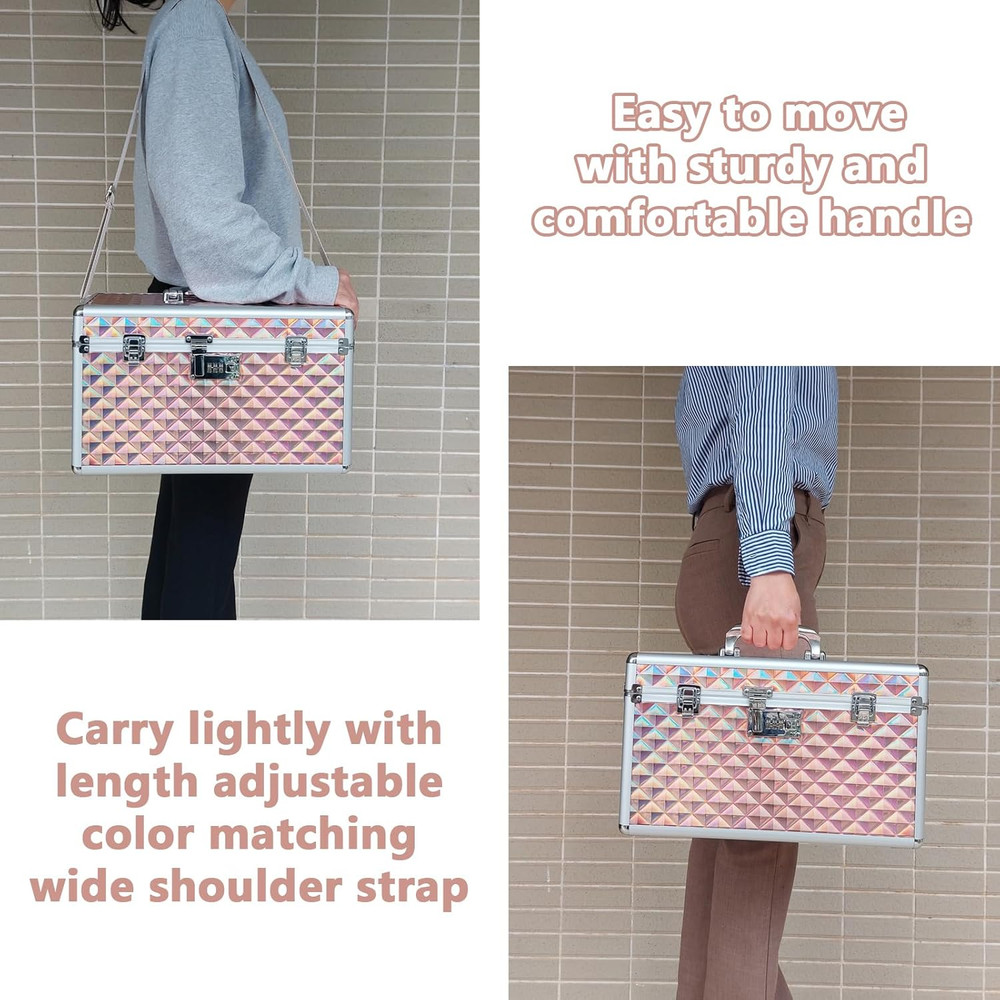 Storage Lock Box with Combination Lock, Lockable Medicine Storage Box, Empty Fir