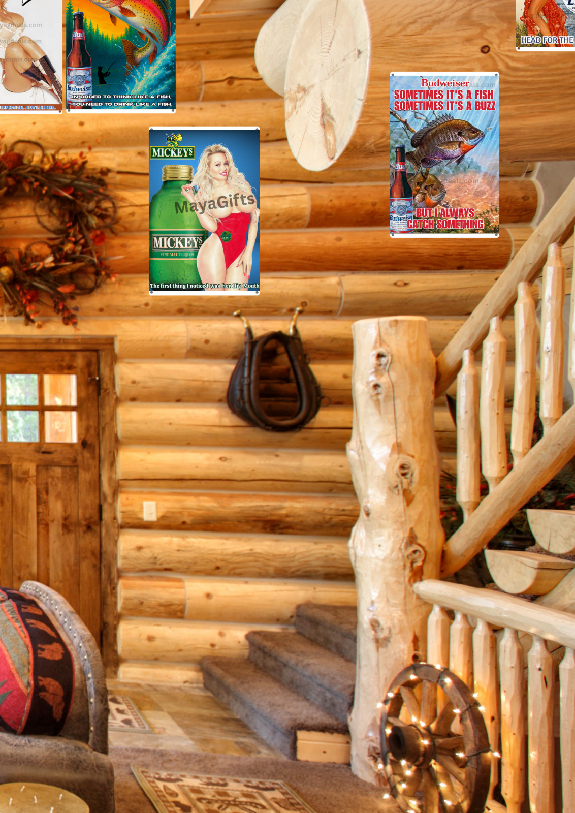 Mickey's Malt Liquor Beer AALEXANDRA DADDAR Metal Sign Bar Man Cave Decor Read D