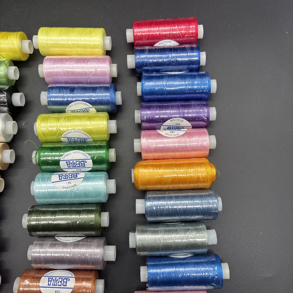 Beta Brand Polyester Embroidery Machine Thread 47 Spools Multiple Colors