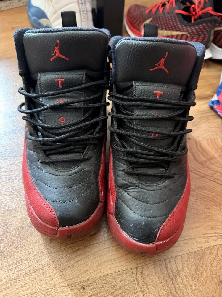 Size 7 (GS) Jordan 12 Retro 2016 Mid Flu Game