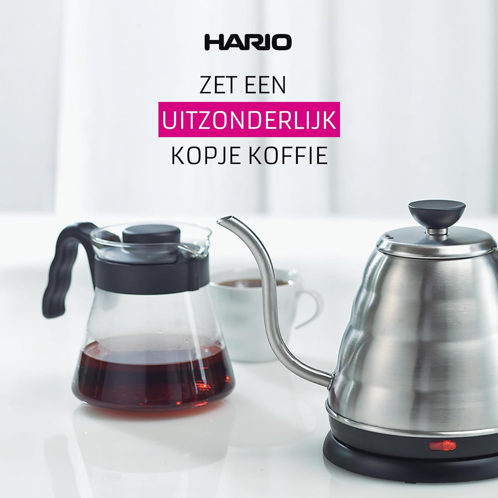 Hario V60 Glass Coffee Server, 1000Ml, Black