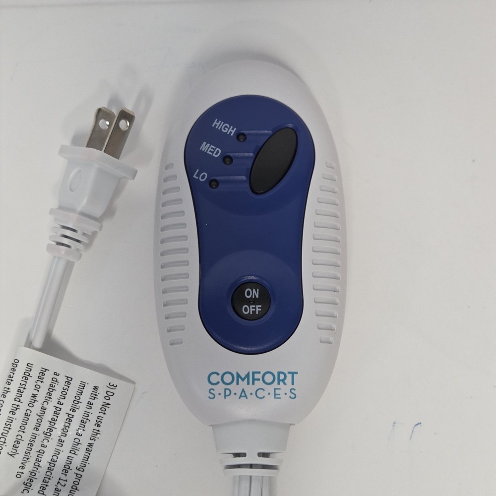 Comfort Spaces Heated Electric Throw Blanket Controller Remote SCTH 3.3.1 White