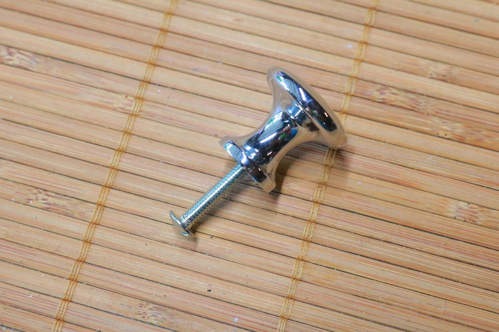 LOT of 40 Slender Chrome Knobs Drawer Pull Classic Simple elegant MG