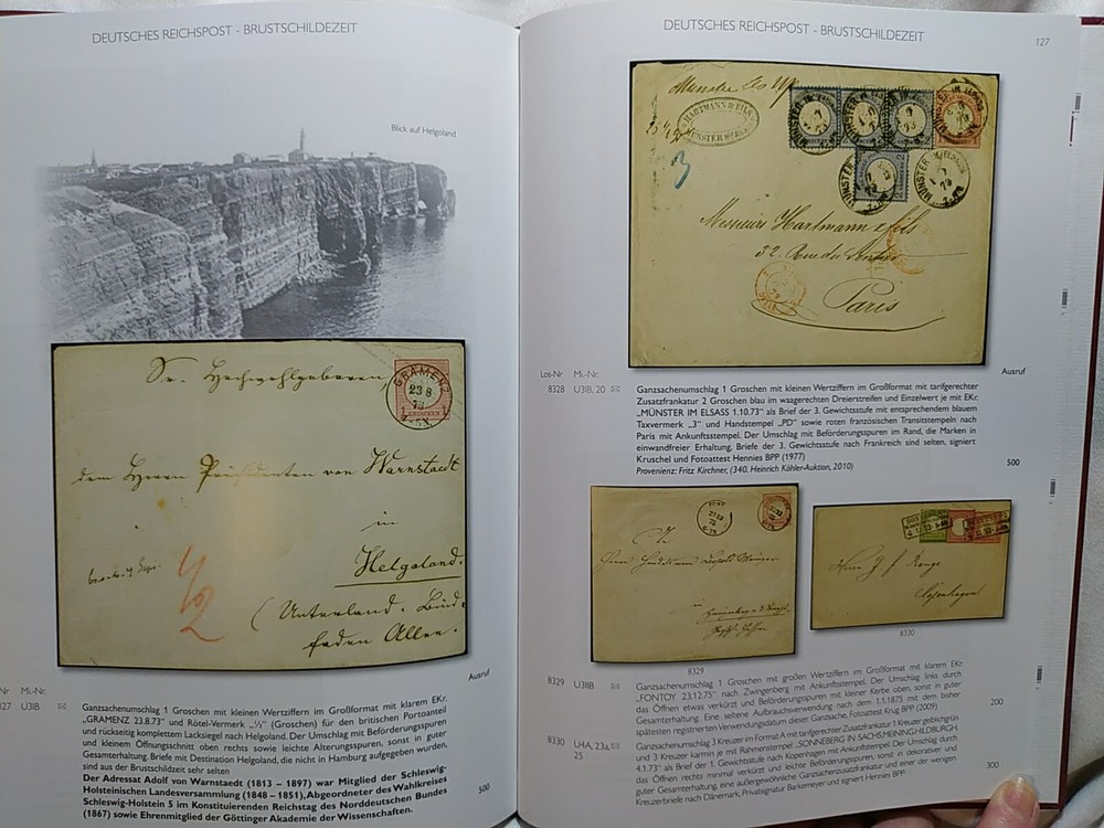 GERMAN POSTAL STAMP CATALOG REICHPOST BREAST SHIELD ISSUES BY HEINRICH KOH