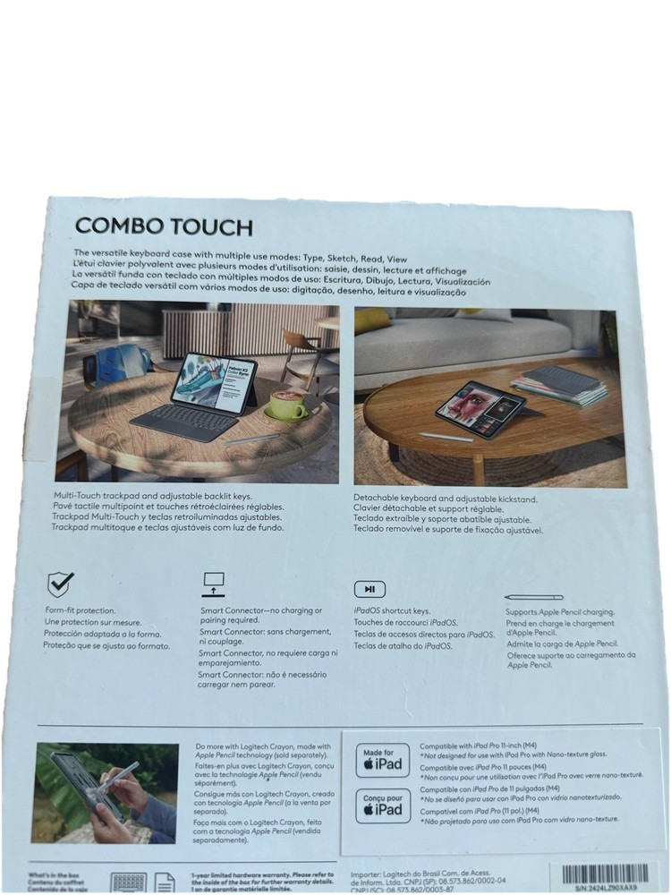 Logitech Combo Touch Keyboard Case for Apple iPad Pro 11"