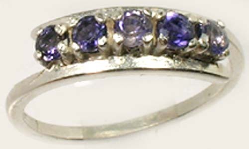 Five 19thC Antique Iolite Ancient Viking Navigation Aid Sterling Ring