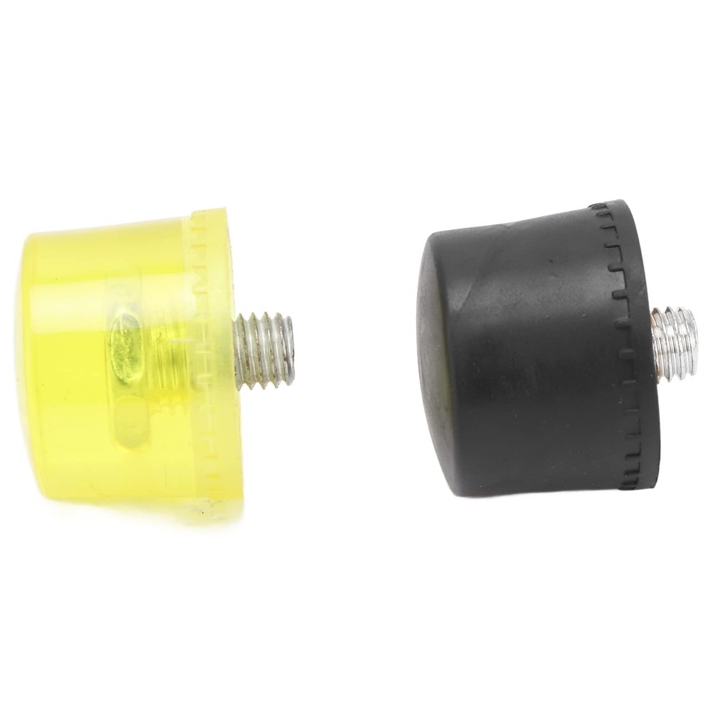 2 Set Rubber Striking Head Hammer Replacement Tips Set Mallet Accessories Yel...