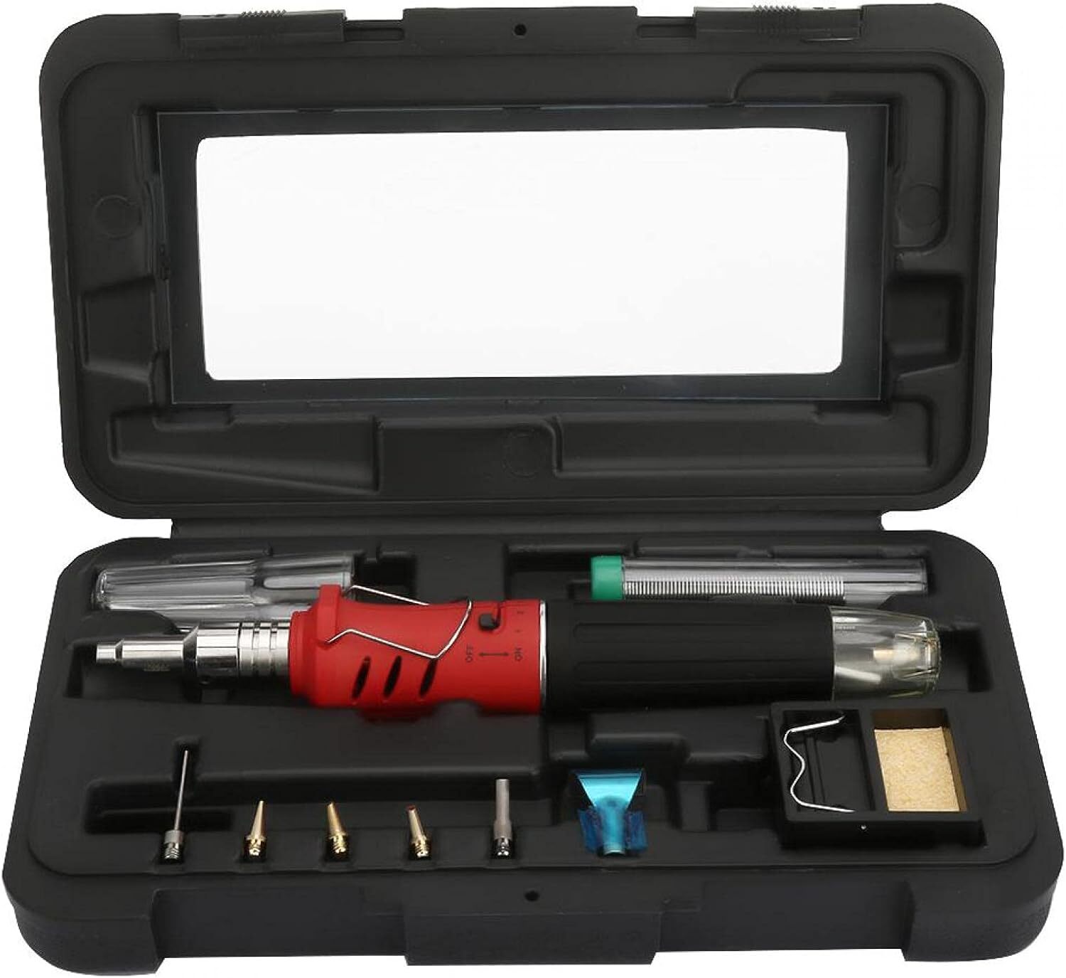 HS-1115K 10 IN 1 Portable Butane Gas Solder Iron Kit Welding Set Torch Pen Tools