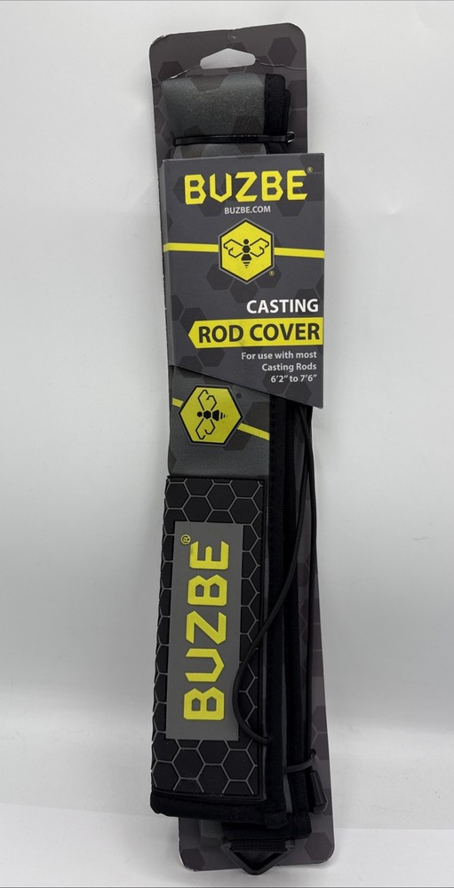 Buzbe Casting Rod Cover 6’2”-7’6” Gray Hex NWT!