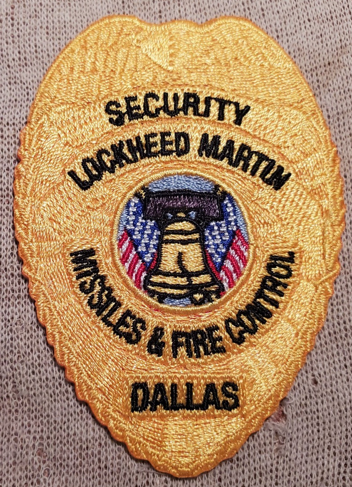 TX Lockheed Martin Dallas Texas Security Patch (3.5In Tall)