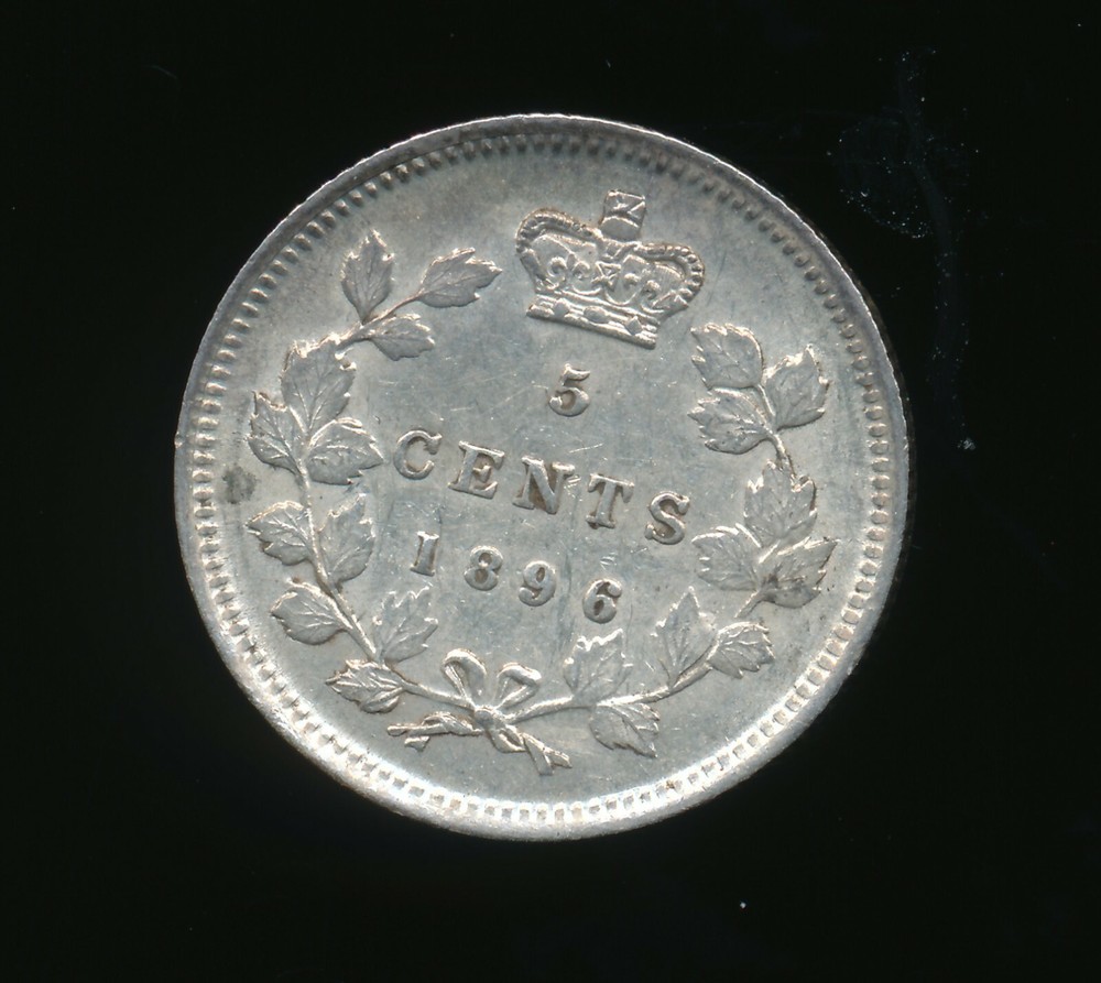 Canada 1896 Silver 5 Cents                                                   n
