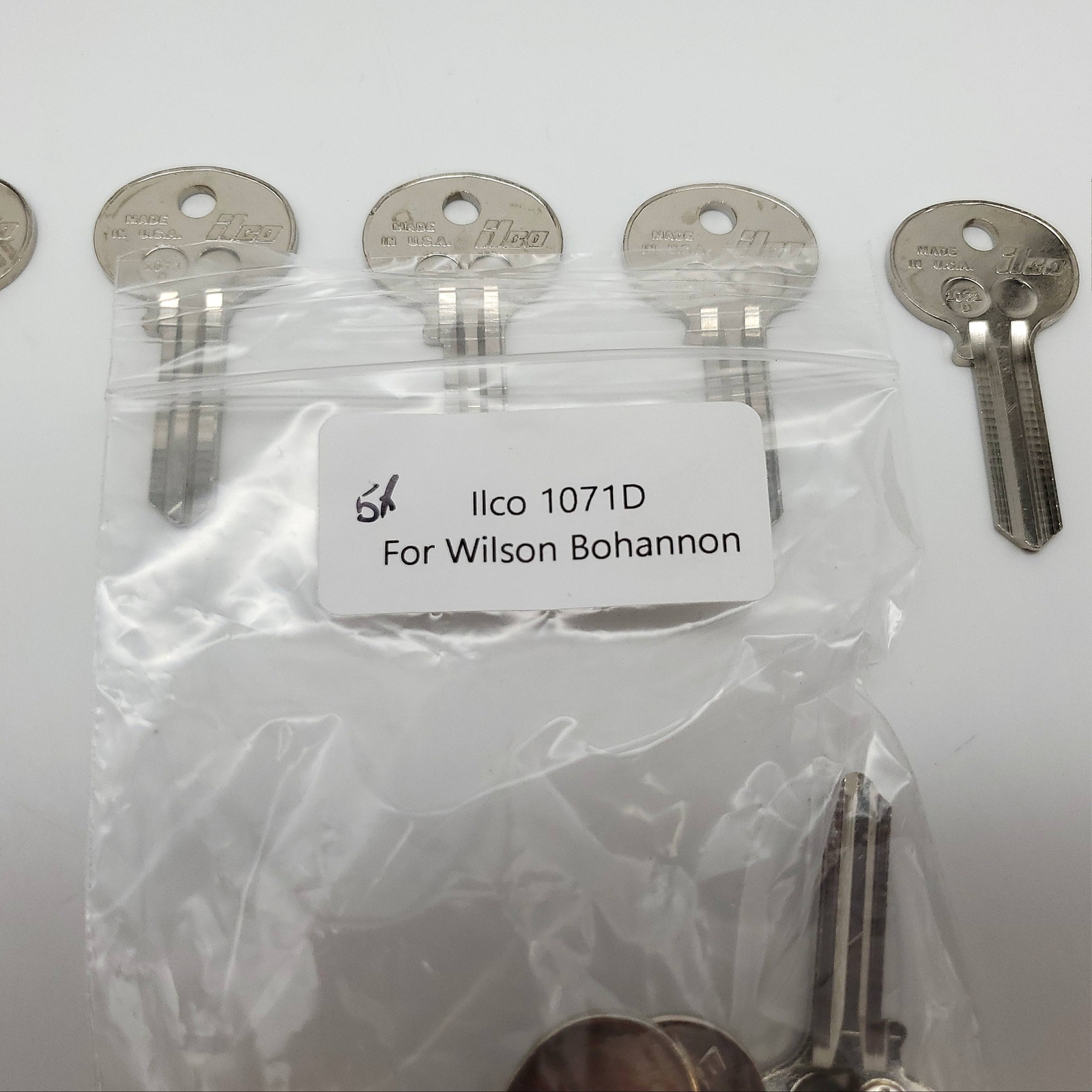 10x Ilco 1071D / 21B Padlock Key Blanks fits Some Wilson Bohannan Locks 5 Pin