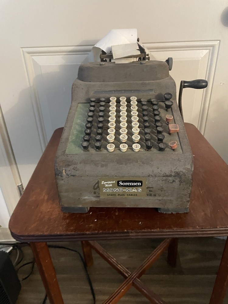 Vintage RC Allen Figuring Machine Adding Subtracting Calculator