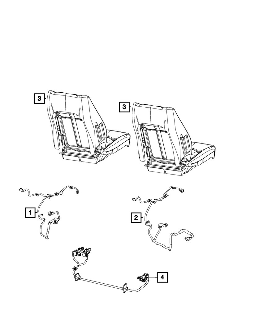 Genuine Mopar Seat Wiring 68280373AB