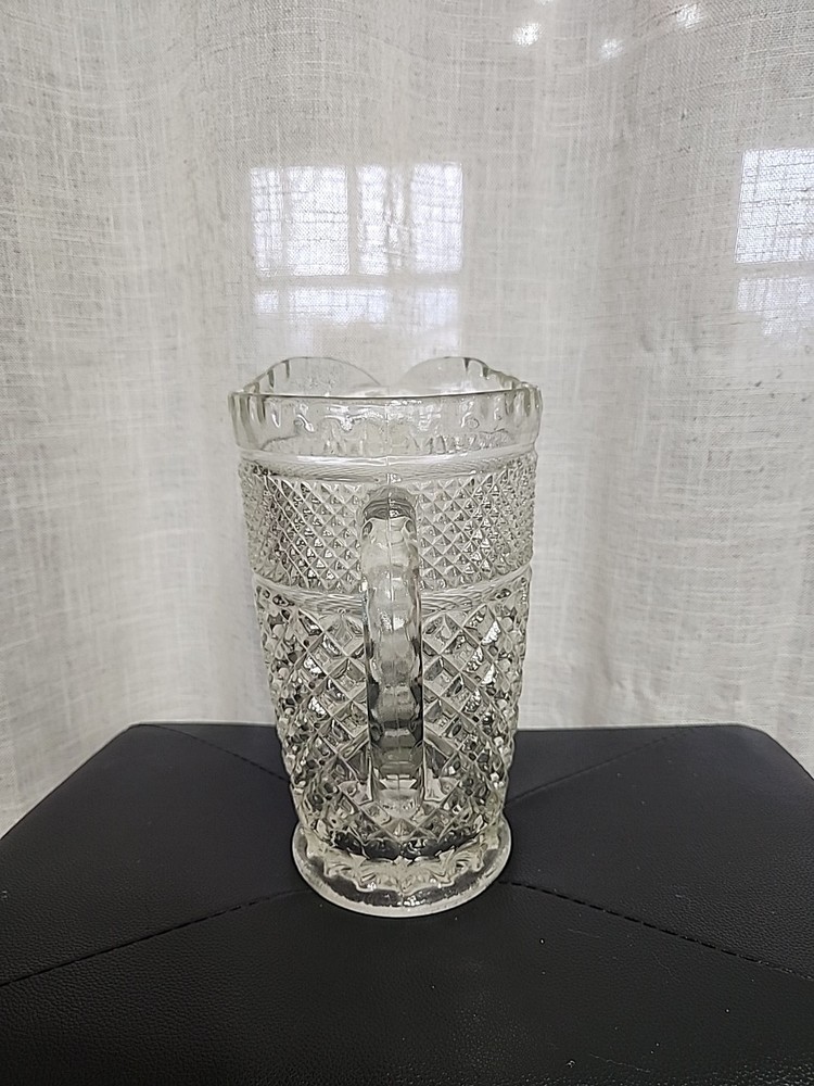 Vintage 2Qt Anchor Hocking Wexford Diamond Pattern Serving Pitcher