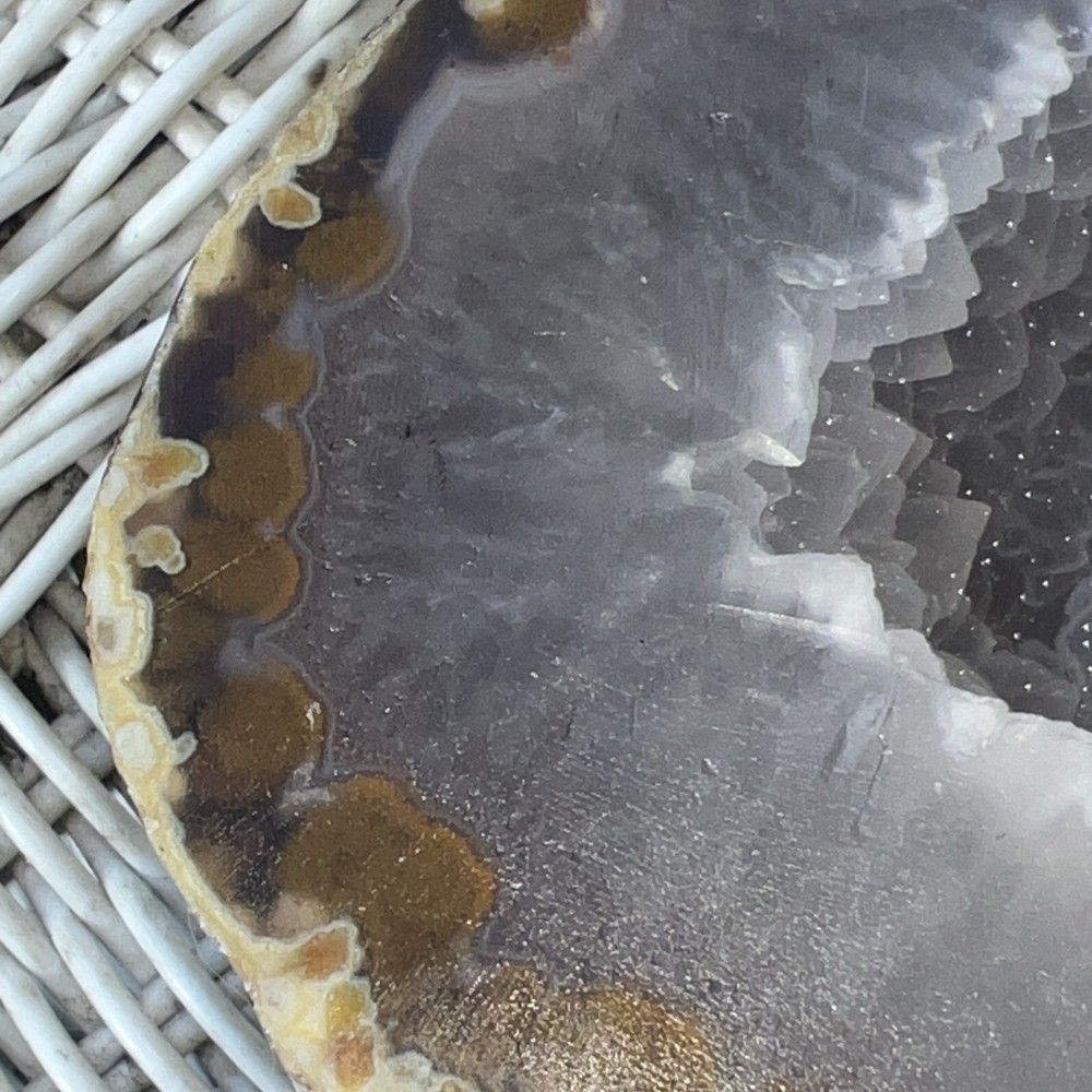 Brazilian Agate Quartz Geode - Half