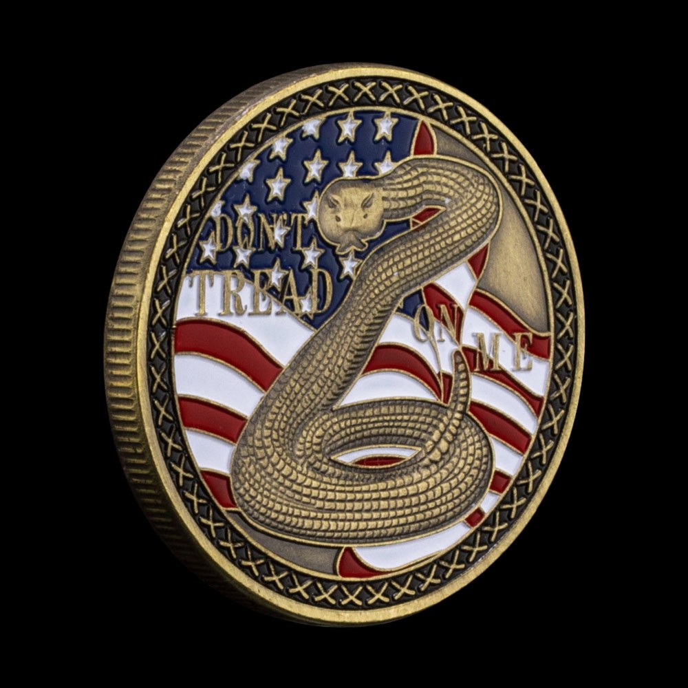 Don't Tread on Me 2nd Amendment Challenge Coin