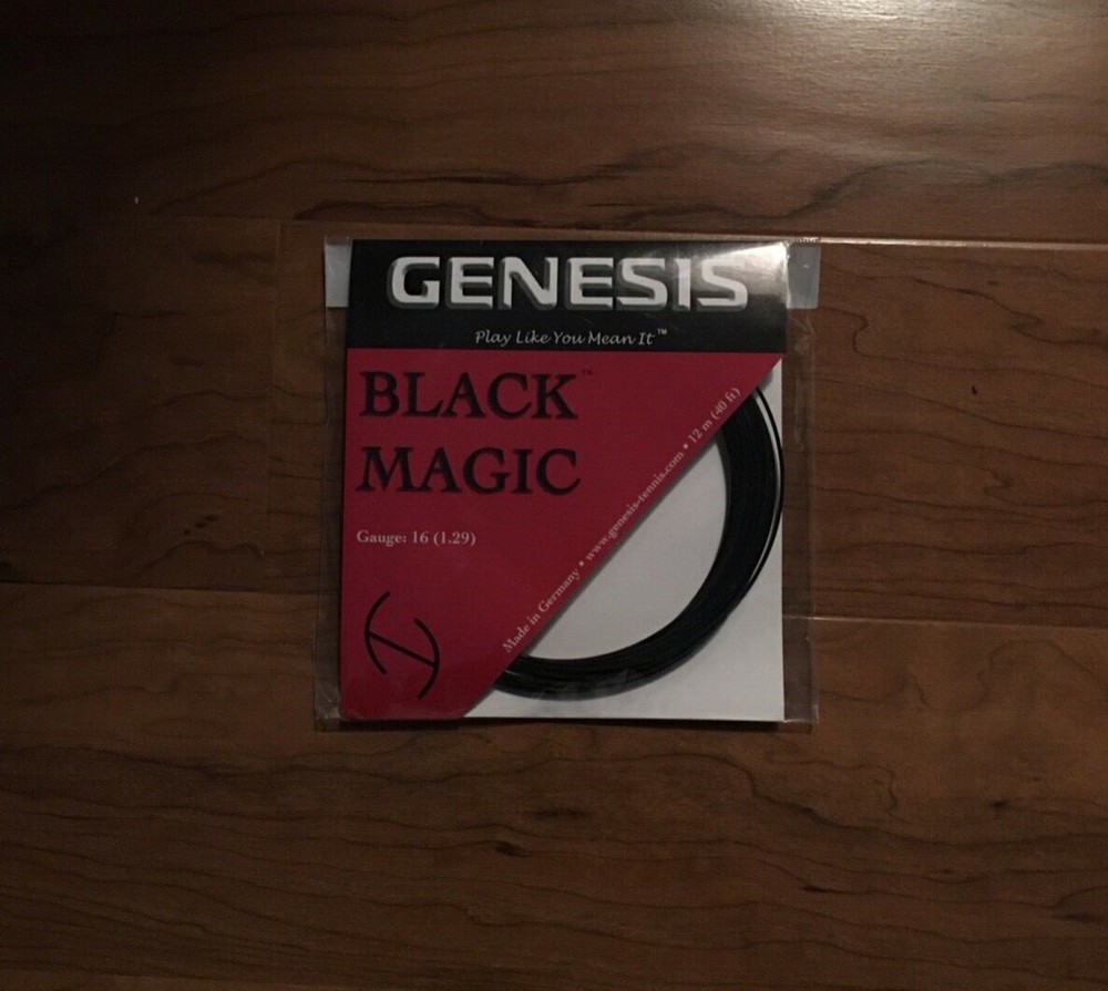 1 SET GENESIS BLACK MAGIC 16 German Made Tennis Racket String