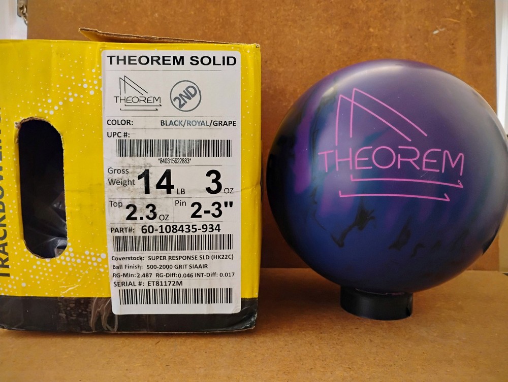 Track Theorem Solid 14 lb bowling ball Undrilled