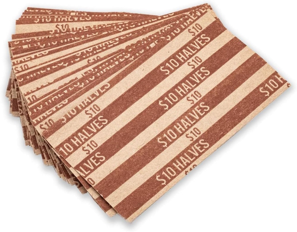 Half Dollar Flat Coin Wrappers, Solid Bundle of 100
