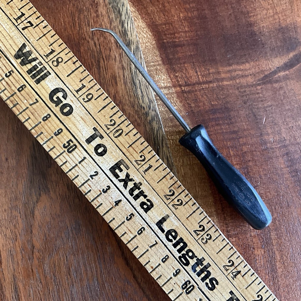 Snap On Mini Hook Pick Tool W/Black Screwdriver Handle 3ASH45A