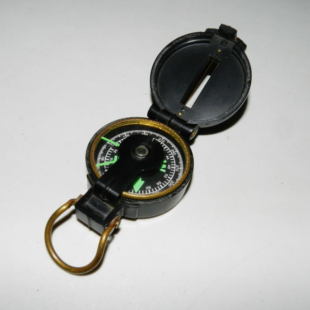 Vintage Engineer Directional Compass Black Plastic Compass Navigation Japan