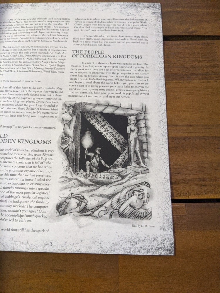 Forbidden Kingdoms Introductory Kit RPG Booklet
