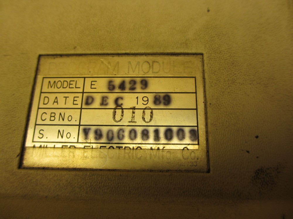 Miller Electric E5429 Robot Welder Controller Pendant Robotic Program Module