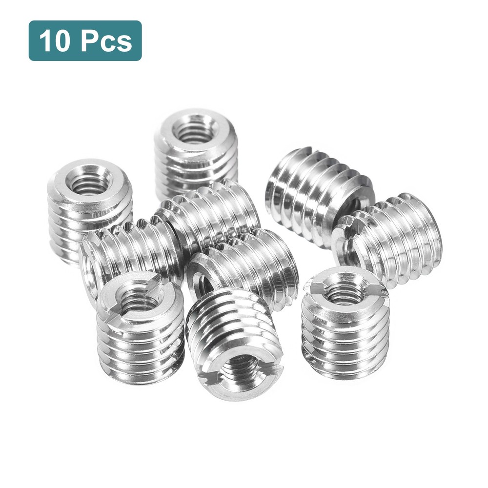 10Pcs Threaded Inserts, M4-0.7x8 & M8-1.25x8 Thread Repair Insert