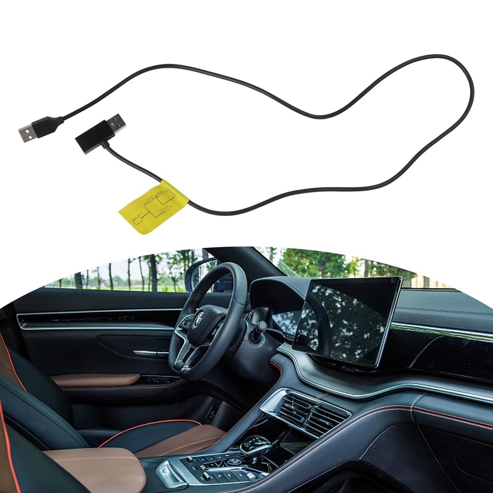 USB Splitter YCable for Power Data Use in For Android Auto For Carplay