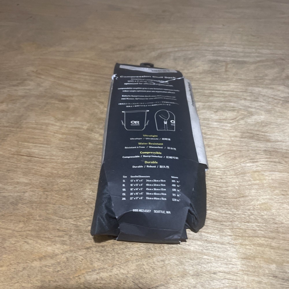 Outdoor Research 8 L Black Compression Stuff Sack