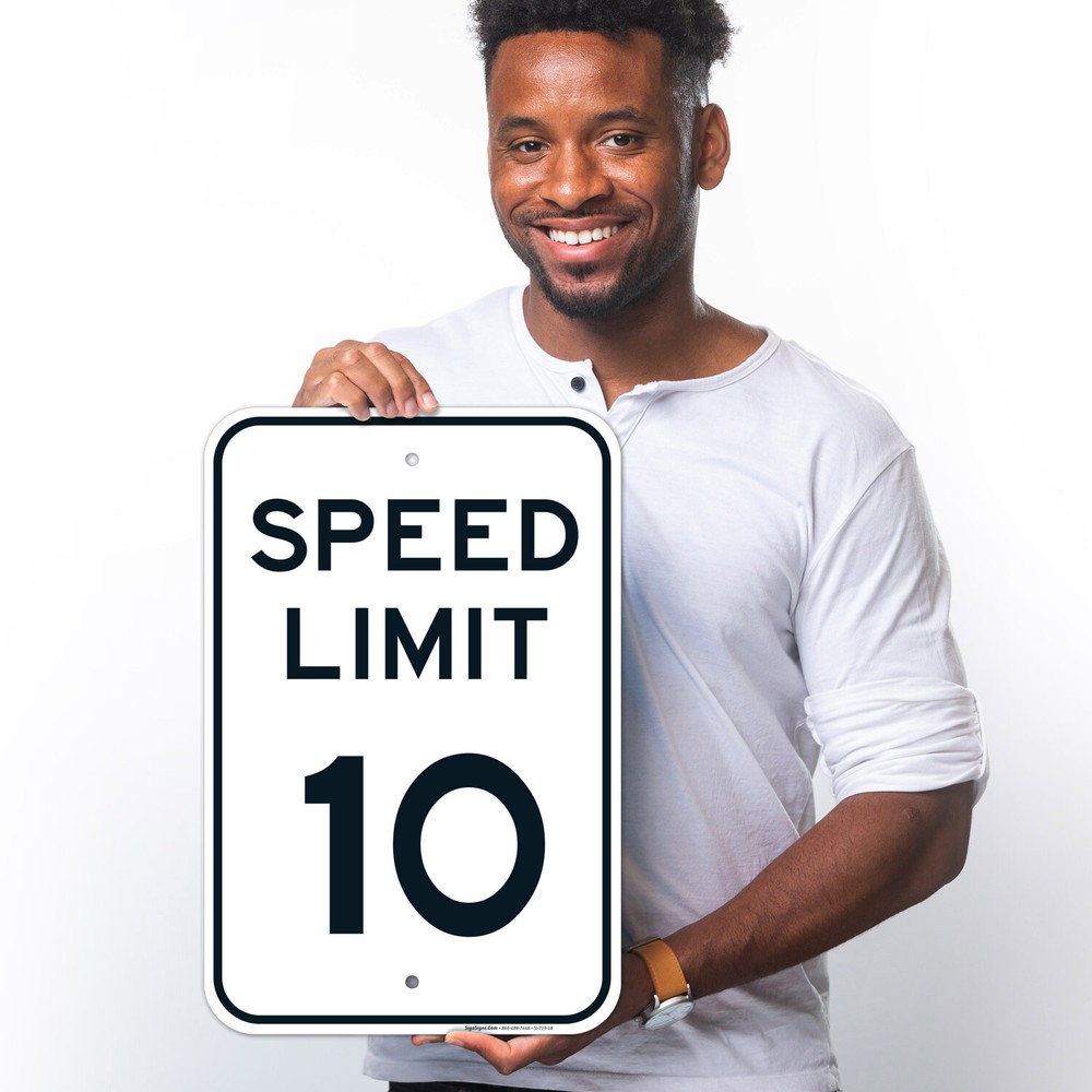 Speed Limit 10 MPH Sign,