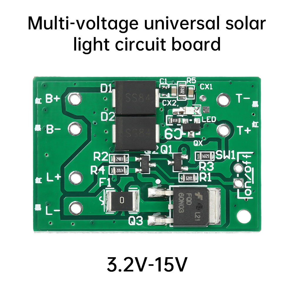 3.2V-15V Solar Light Circuit Control Board Solar Light Controller PCBA Board