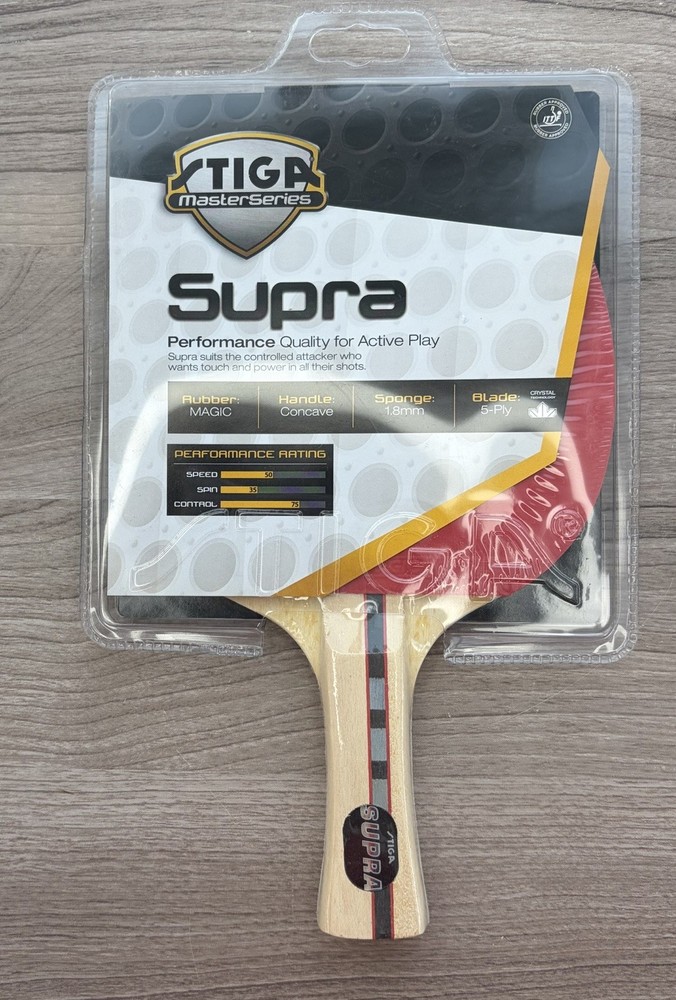 STIGA Master Series Supra Magic Rubber Paddle Racket
