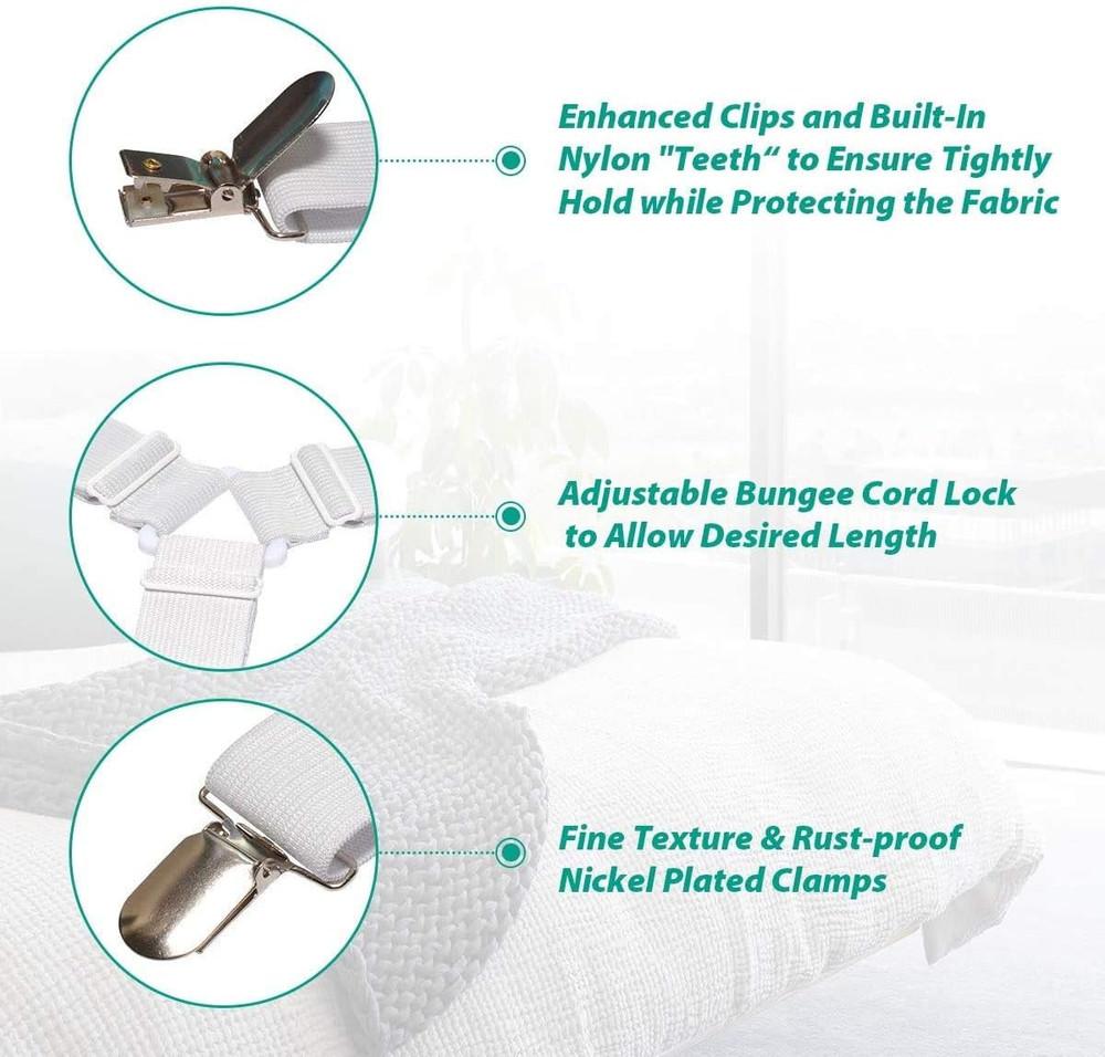 Bed Sheet Holder Straps Sheet Keepers Bedsheet Holders Fasteners 2 Sets