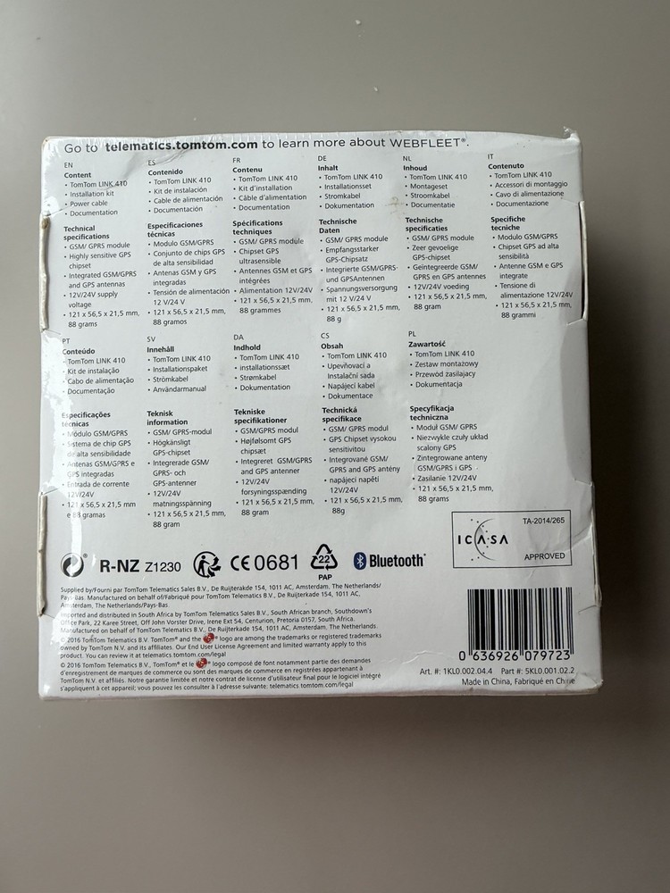 TOMTOM TELEMATICS LINK 410 Webfleet