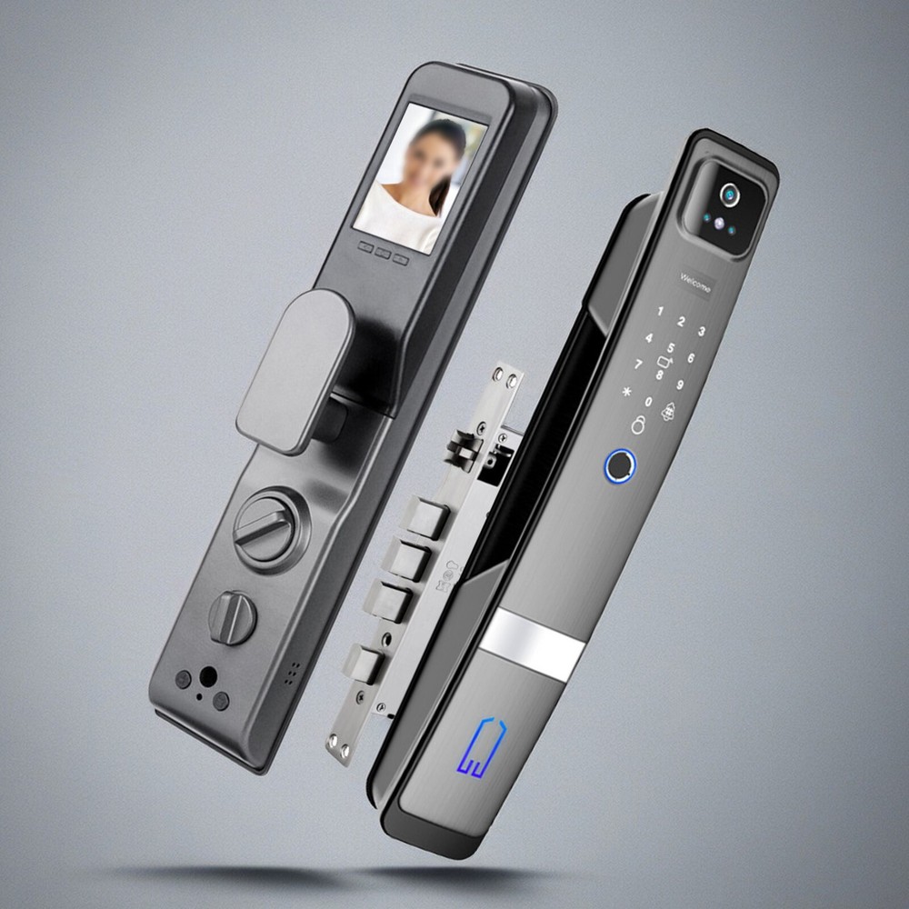 Smart Door Lock,3D Face Recognition Camera FingerPrint Password Security Lockg