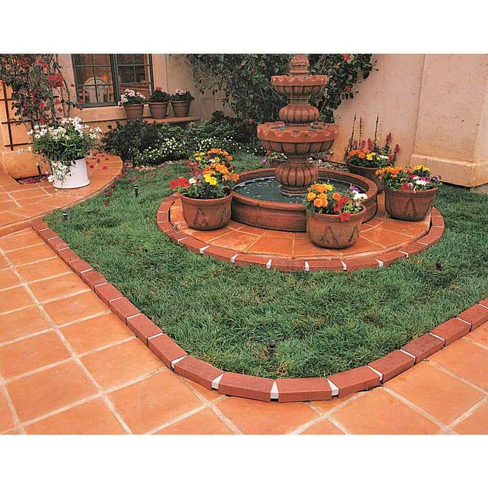 25 ft. Decorative Plastic Brick Edging Kit Garden Pathway Lawn Tree Edge Border