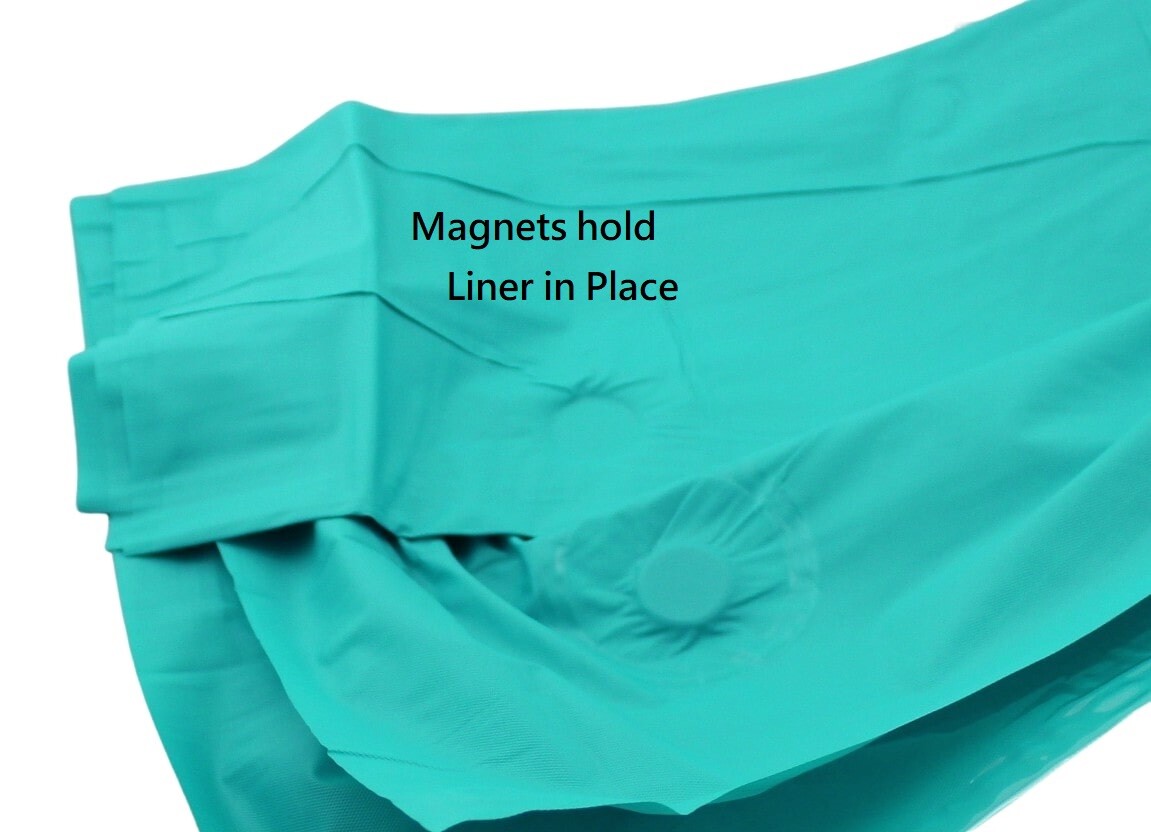 Shower Curtain Liner Mildew Resistant Vinyl Magnetized Bottom Grommets