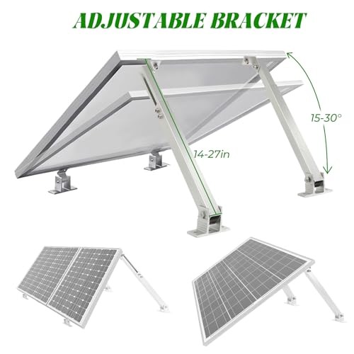 Solar Panel Mounting Brackets, 2 Sets Adjustable Solar 14-27in adjustable-2 set