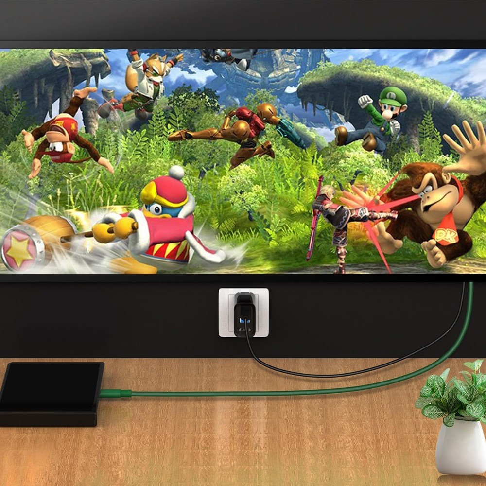 Versatile 6FT USB-C to HDMI Switch Dock for Nintendo & iPhones - 100W Power