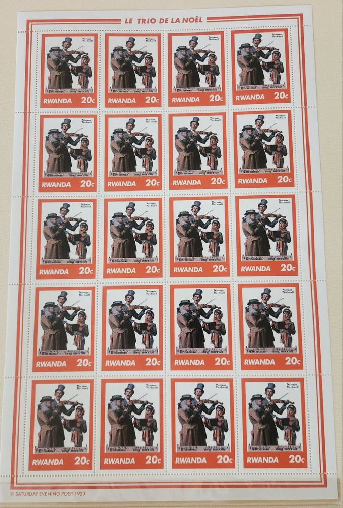 1981 Norman Rockwell Classics Postal Commemorative Stamps Collection Rwanda