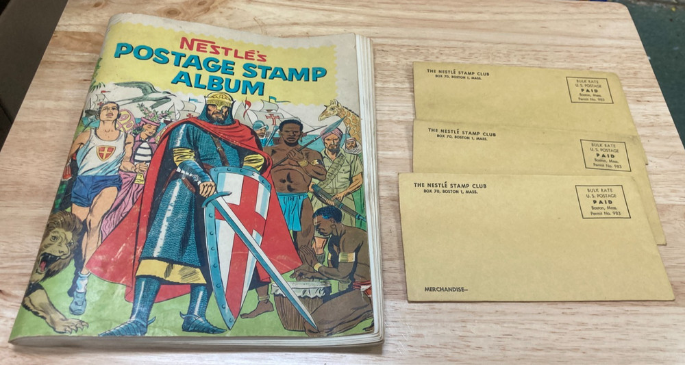 KAPPYS  1958 NESTLE'S POSTAGE STAMP ALBUM WITH UNMOUNTED STAMPS  CL269