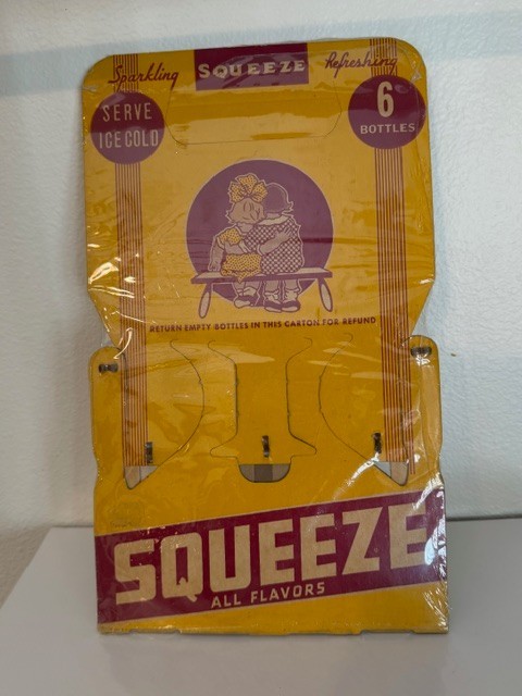 Vintage Advertising Soda Drink Holder / SQUEEZE SODA ~ NOS Sealed 1930's WOW!