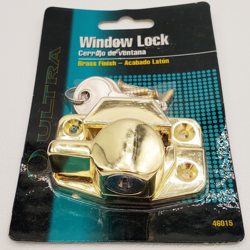 ULTRA Keyed Sash Window Lock Bright Brass Finish