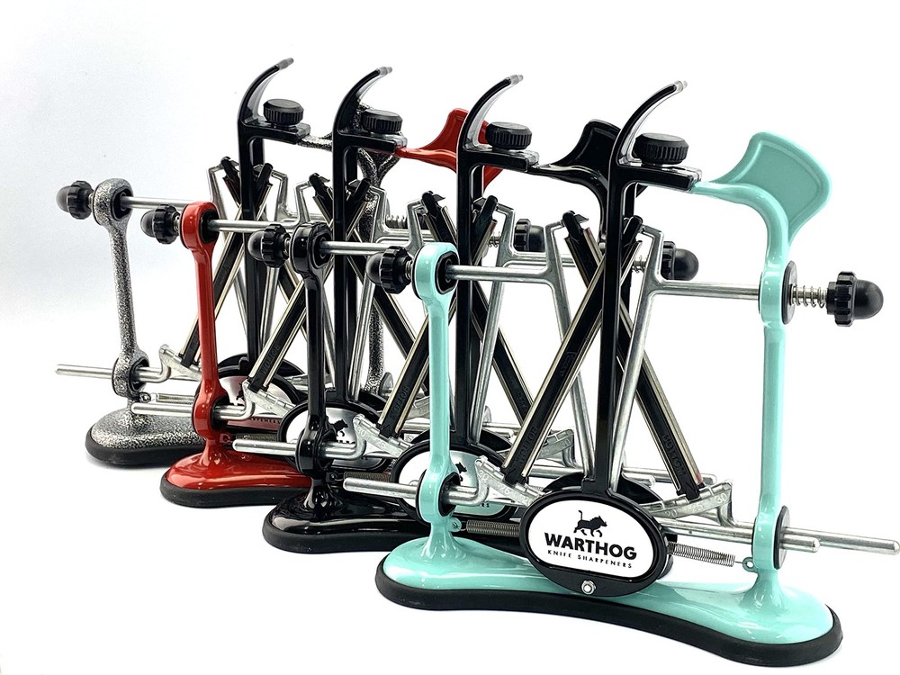 Knife Sharpener Adjustable Angles Diamond Rods Metal Frame Warthog A4 V-Sharp