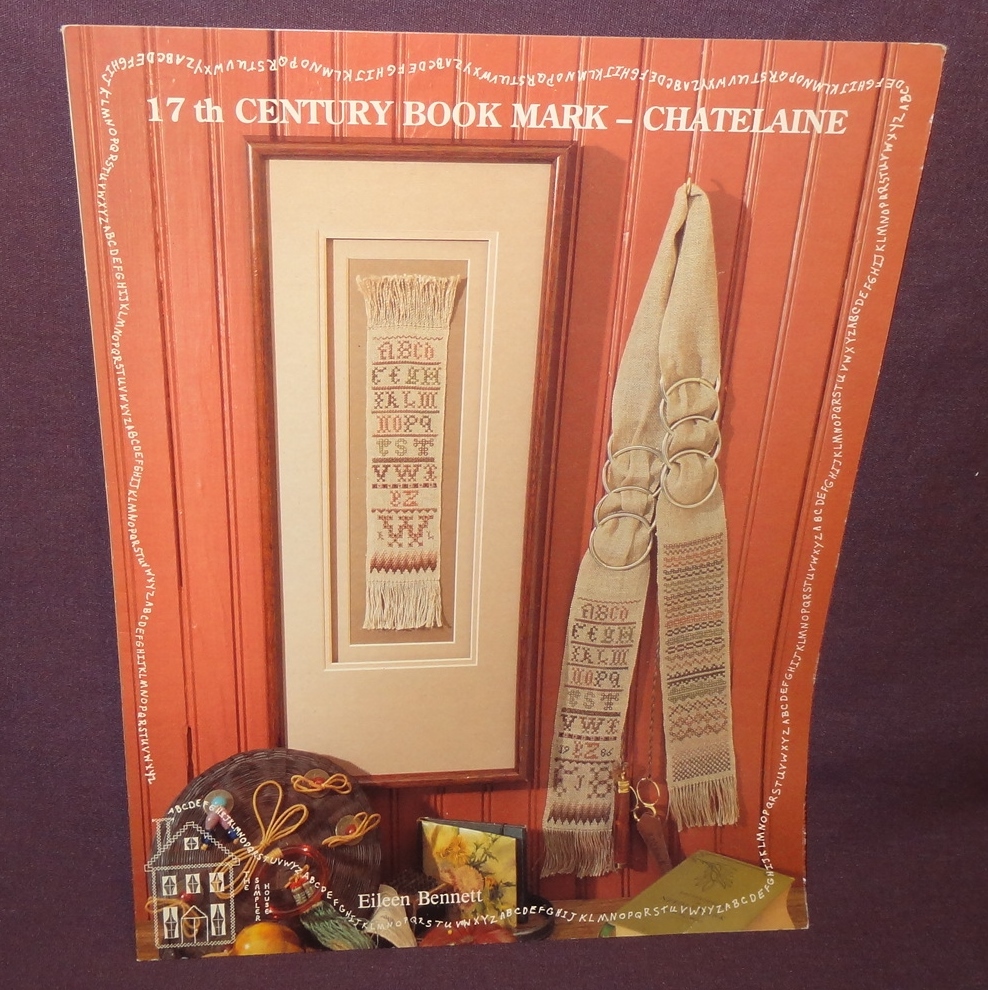 "17th Century Bookmark - Chatelaine" Needlework Pattern Sampler ABC Leaflet 1986