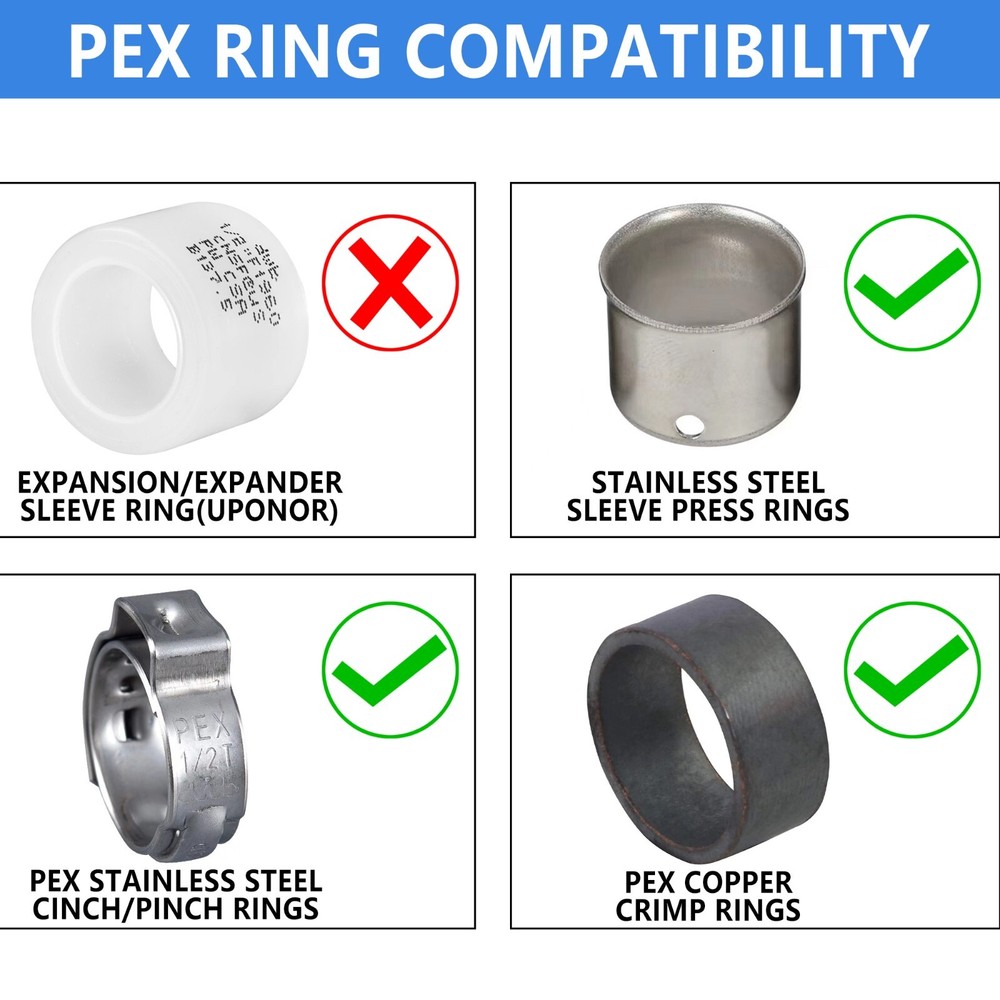 5 PCS EFIELD 3/4" X 1/2" PEX FITTING STRAIGHT REDUCING COUPLING, LEAD FREE
