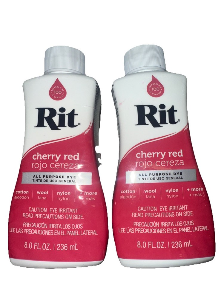 Rit All Purpose Dye, Cherry Red, 8 fl oz 2 Pack